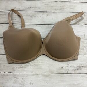 Curvy Couture 38G Tan Curvy Tulip Smooth T-Shirt Bra Underwire Full Coverage